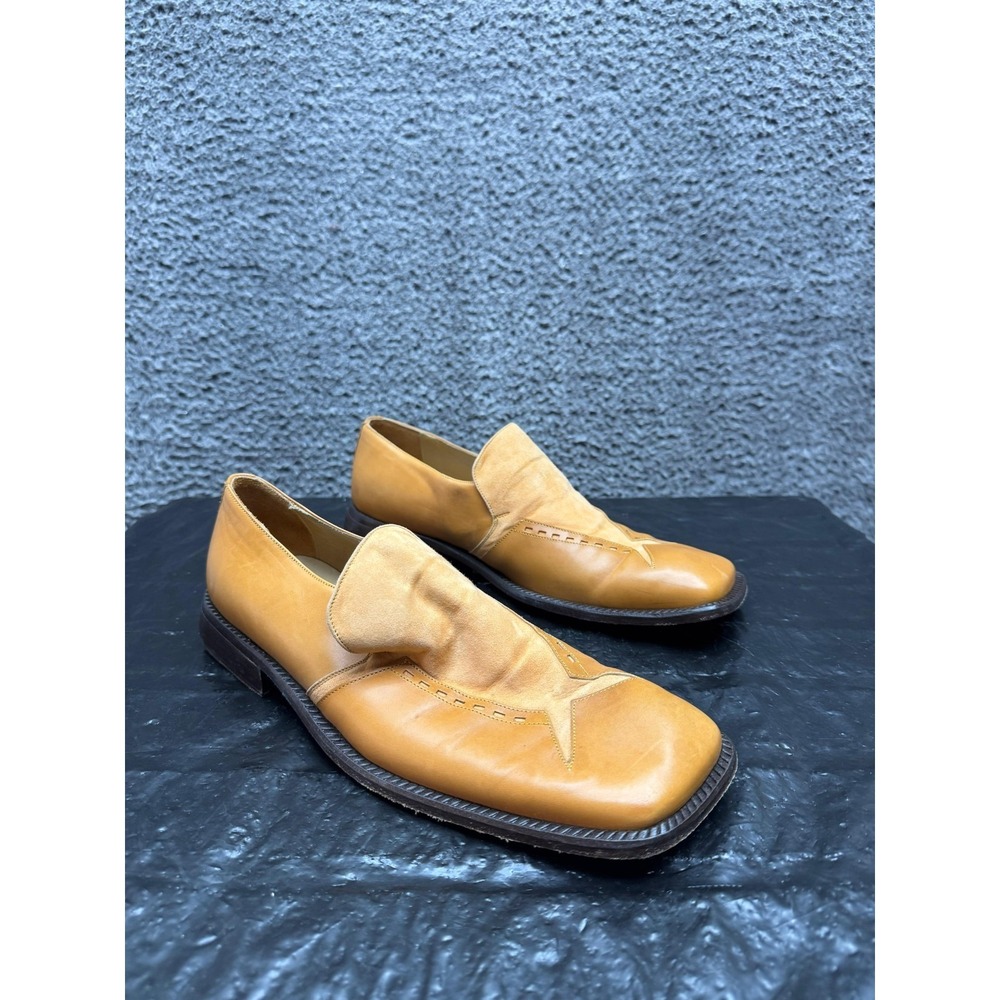 Emilio Franco Slip On Square Toe Leather Loafers Brown Mens Size 10.5 US